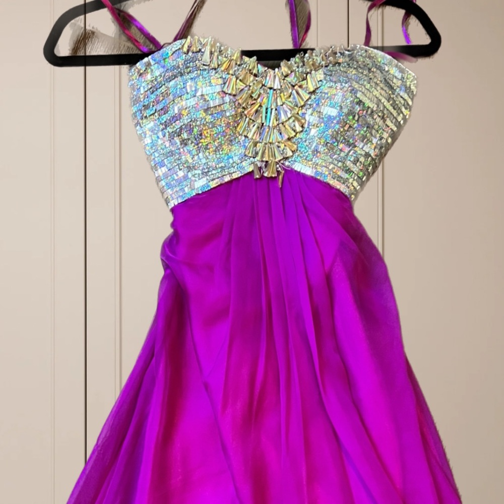 La Femme Gown- sequins and beads top.